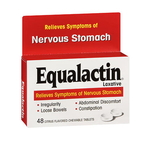 Equalactin, Chewable Tablets Relieves Symptoms Of Nervous Stomach, 48 tabs