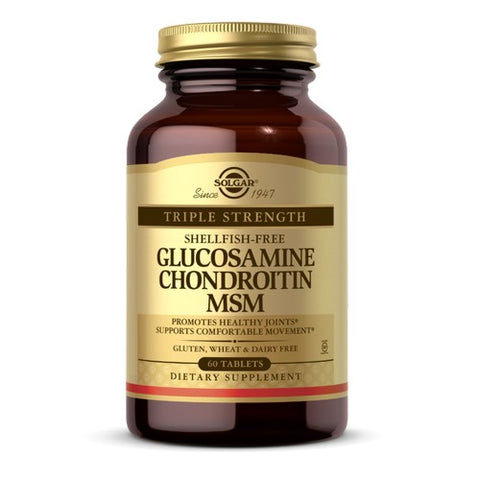 Solgar, Triple Strength Glucosamine Chondroitin MSM (Shellfish-Free) Tablets, Shellfish-Free 60 Tabs