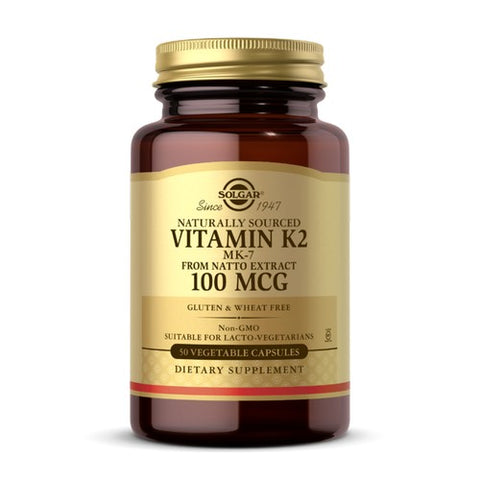 Solgar, Naturally Sourced Vitamin K2, 100 mcg, 50 V Caps