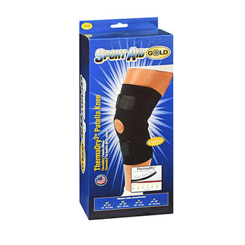 Sport Aid, Gold ThermaDry3 Patella Knee Large, 1 Each