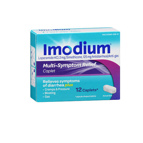 Imodium, Multi-Symptom Relief Antidiarrheal/Anti-Gas, 12 tabs