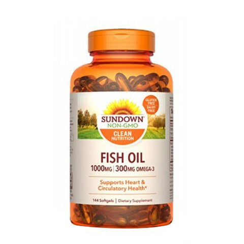 Sundown Naturals, Fish Oil, 1000 mg, 144 Count