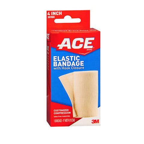 Ace, Elastic Bandage With Hook Closure, 4 Inches 1 each