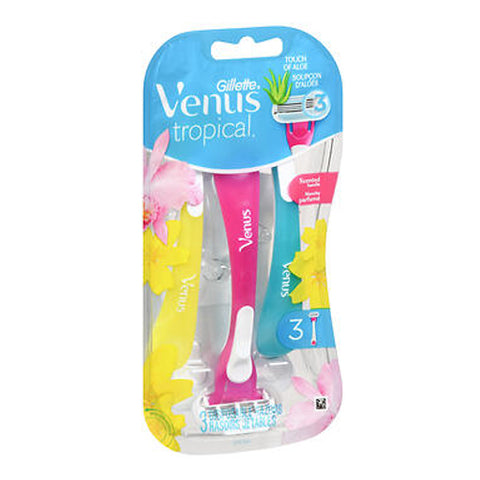 Gillette, Venus Tropical Disposable Razors, 3 each