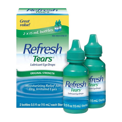 Refresh, Refresh Tears Lubricant Eye Drops, 2 x 15 ml