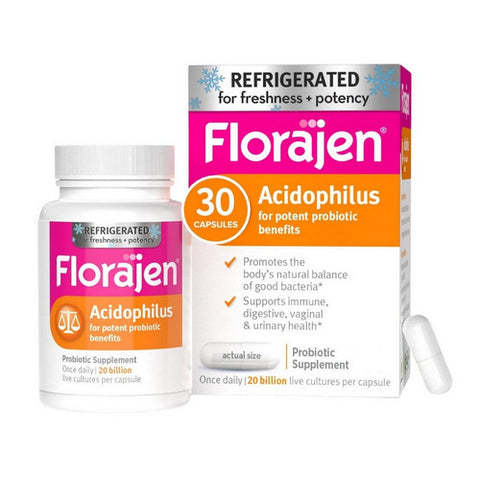 Florajen, Florajen Acidophilus, 30 Caps