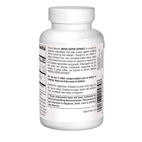 Source Naturals, Green Coffee Extract Energizing, 500 mg, 60 tabs