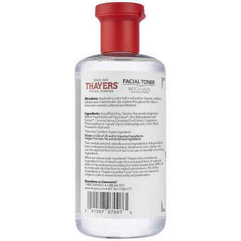 Thayers, Witch Hazel Toner with Aloe Vera, Cucumber 12 OZ