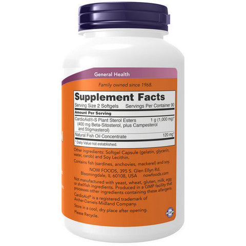 Now Foods, Beta-Sitosterol Plant Sterols, 180 SOFTGELS Now Foods