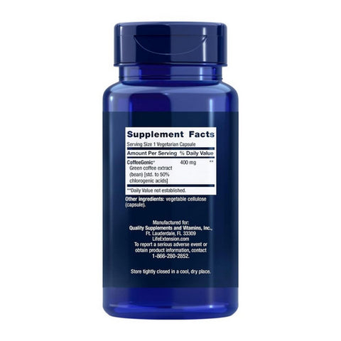 Life Extension, CoffeeGenic, 400 mg, Green Coffee Extract 90 vcaps