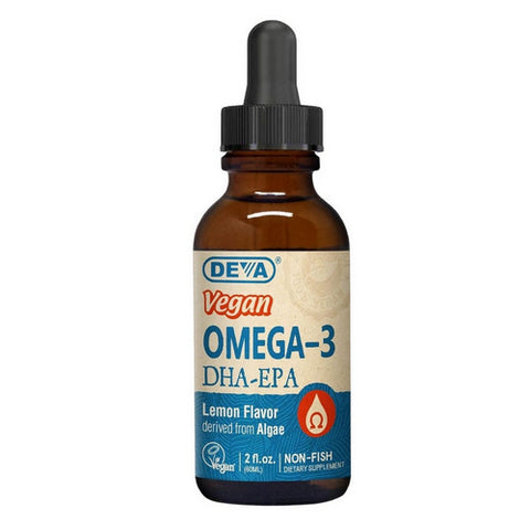 Deva Vegan Vitamins, Omega-3 Vegan Liquid DHA-EPA, Lemon Flavor 2 OZ