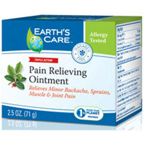 Earth's Care, Pain Relieving Ointment 100% Natural, 2.5 OZ