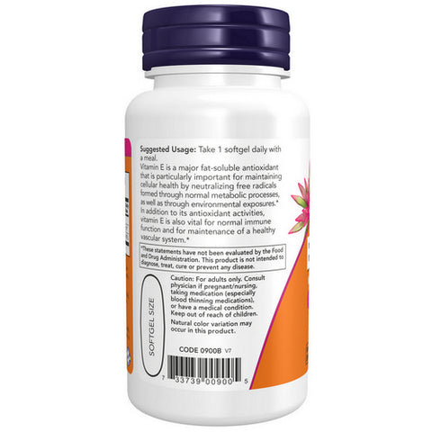 Now Foods, E-1000 - 100% Natural Mixed Tocopherols, 50 SOFTGELS