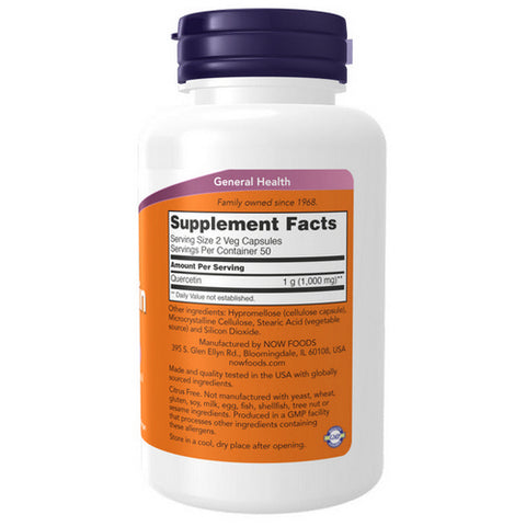 Now Foods, Quercetin, 500 Mg, 100 Veg Caps