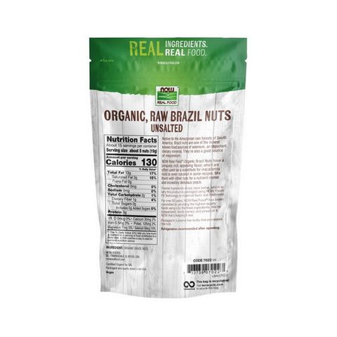 Now Foods, Organic Brazil Nuts, Unsalted 10 Oz