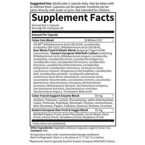 Garden of Life, Garden of Life Raw Probiotics Colon Care, 30 Caps