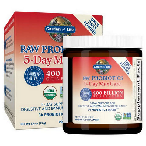 Garden of Life, Garden Of Life Raw Probiotics 5 Day Max Care, 2.4 Oz