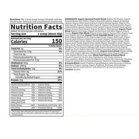 Garden of Life, Gol Raw Organic Meal - (Mini), (454) Grams