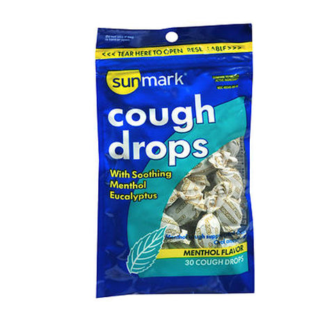 Sunmark, Cough Drops Menthol Flavor, 30 Count