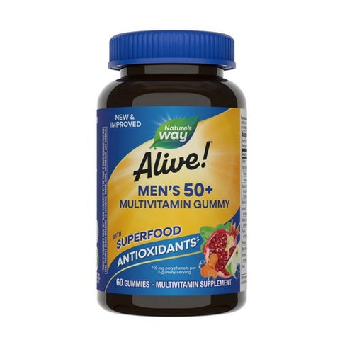 Alive! Men’s 50+ Gummy Multivitamin 60 Gummies by Nature's Way