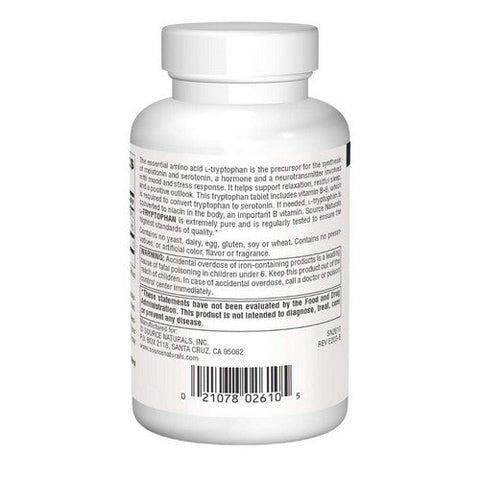 Source Naturals, L-Tryptophan with Vitamin B-6, 1000 mg, 90 Tabs Source Naturals