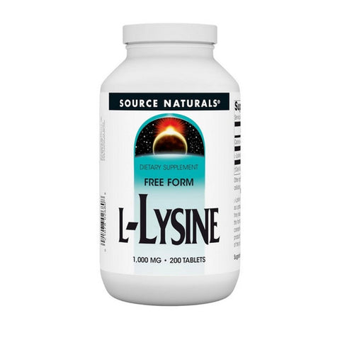 Source Naturals, L-Lysine, 1,000 mg, 200 Tabs