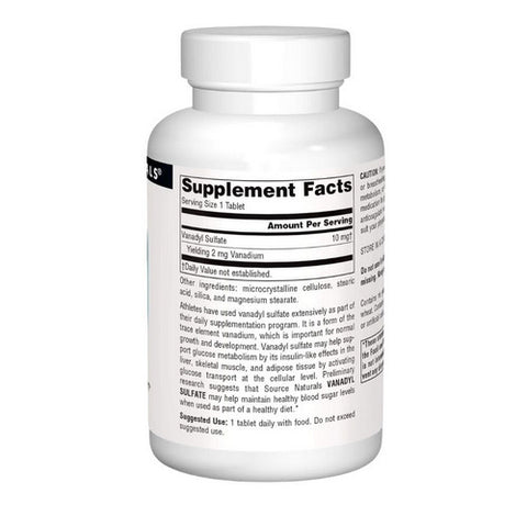 Source Naturals, Vanadyl Sulfate, 10 mg, 200 Tabs
