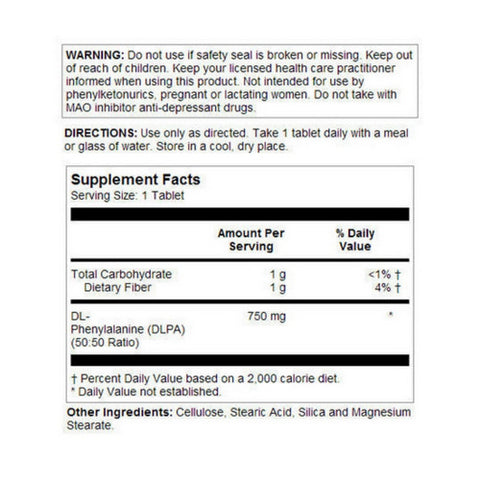 Kal, DLPA, 750 mg, 60 Tabs