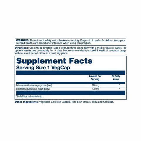 Solaray, Echinacea & Elderberry, 440 mg, 100 Caps