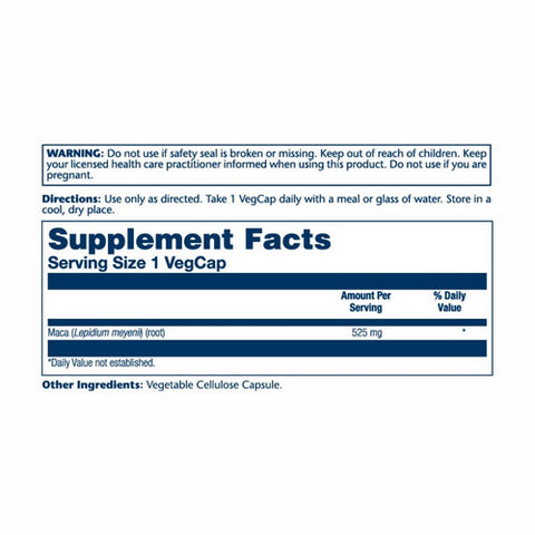 Solaray, Maca, 525 mg, 100 Caps