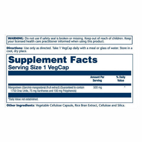 Solaray, Mangosteen Extract, 500 mg, 60 Caps Solaray