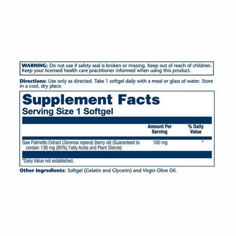 Solaray, Saw Palmetto Berry Extract, 160 mg, 240 Softgels