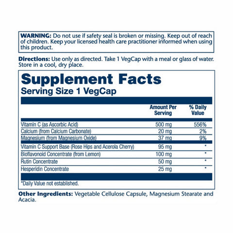 Solaray, Vitamin C With Bioflavanoids Concentrate, 500 mg, 250 Caps