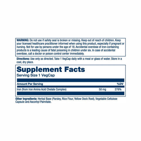 Solaray, Iron, 50 mg, 60 Caps