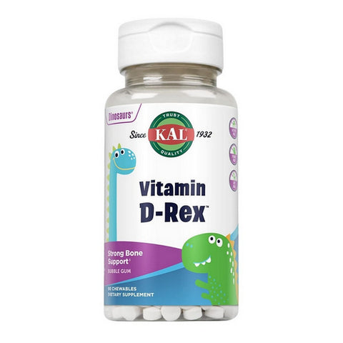 Kal, Vitamin D-Rex, Bubblegum 90 Chews