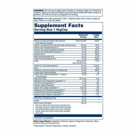 Solaray, Once Daily High Energy Iron-Free, 90 Caps
