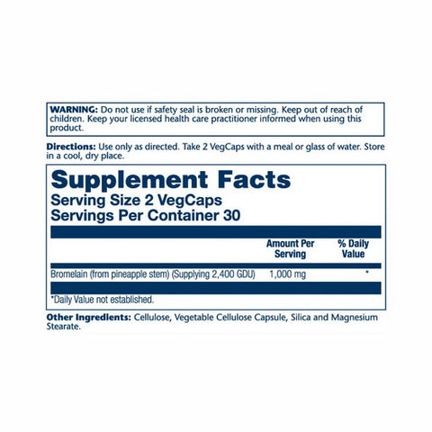 Solaray, Bromelain, 500 mg, 60 Caps