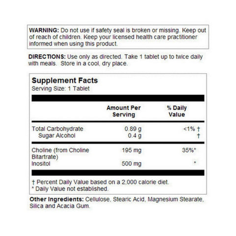 Kal, Choline Inositol, 90 Tabs