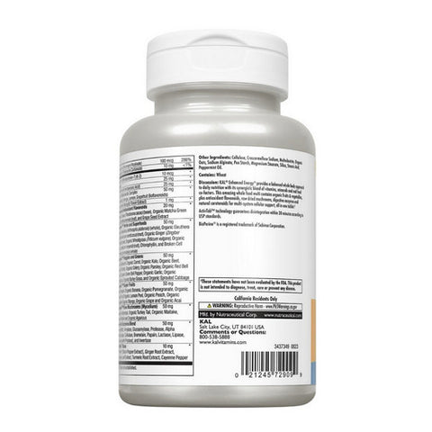 Kal, Enhanced Energy, Iron Free, 60 Tabs