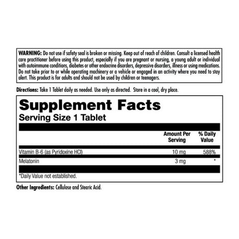 Kal, Melatonin, 3 mg, 120 Tabs