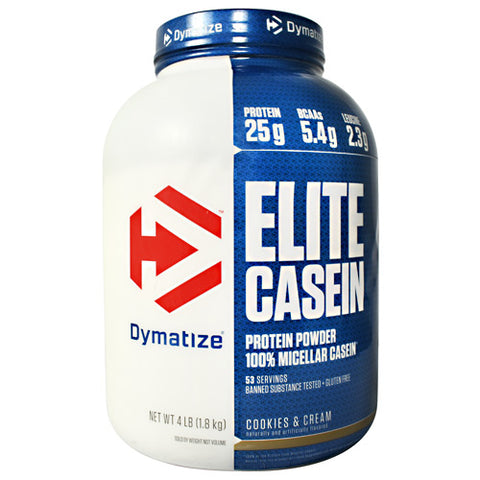 Dymatize, Elite Casein, Cookies and Cream 4 lbs