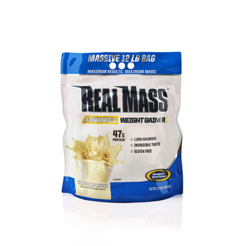 Gaspari Nutrition, Real Mass, Rich Vanilla Milkshake 12 lbs