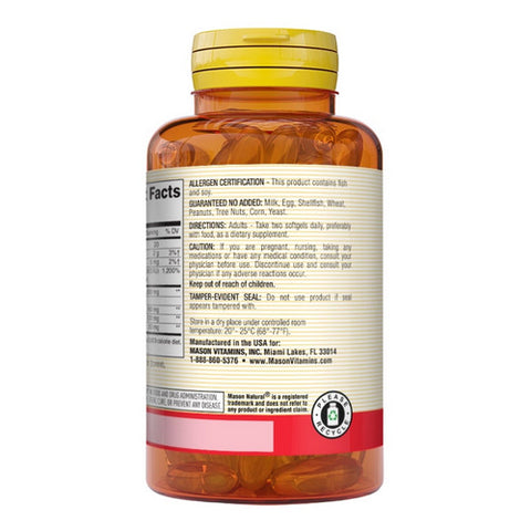 Mason, Heart Trio: Co Q-10 - Vitamin E & Fish Oil, 60 Sgel