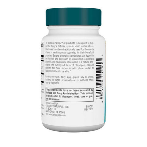Source Naturals, Wellness Olive Leaf, 30 Tabs