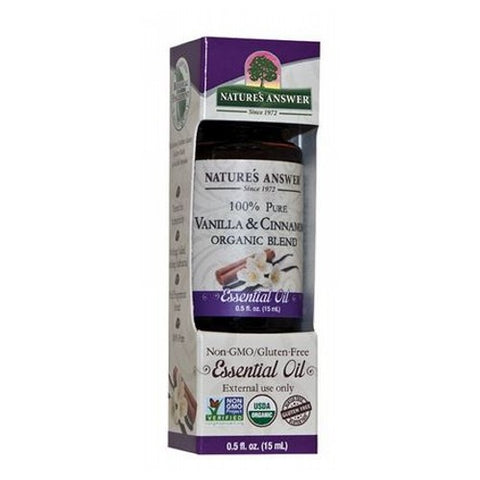 Organic Vanilla Cinnamon Essential Oil  0.5 Oz by Nature's Answer