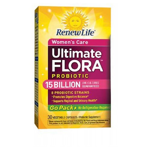 Renew Life, Ultimate Flora Women's Care Probiotic Go Pack 15 Billion, 60 Capsules