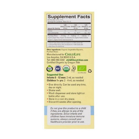Child Life Essentials, Organic Gripe Water, 2 Oz