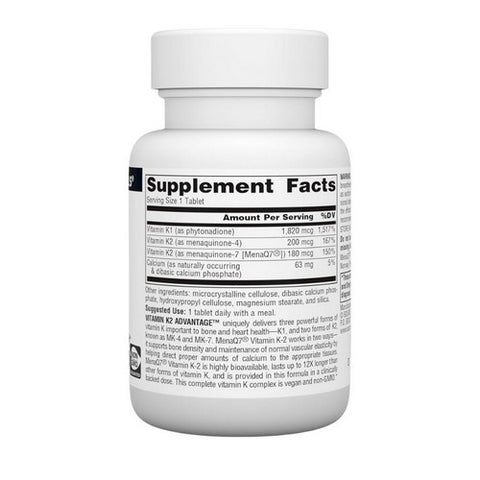 Source Naturals, Vitamin K-2 Advantage, 2200 mcg, 60 Tabs