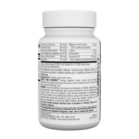 Source Naturals, Screen Time Stamina, 30 Tabs