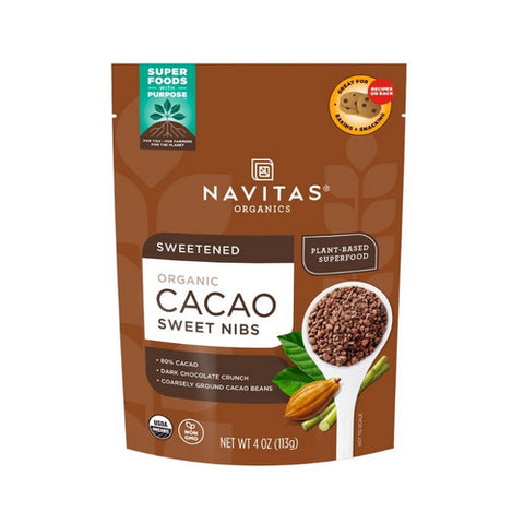 Navitas Organics, Organics Cacao Sweet Nibs, 4 Oz